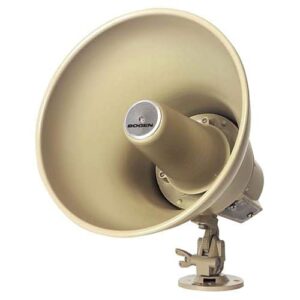 Bogen SPT15A Re-entrant Horn Loudspeaker for 25V and 70V Amplifiers, 15W, Textured Mocha Enamel Finish