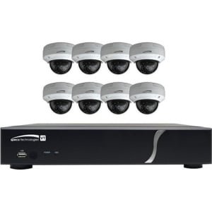 Speco ZIPT88D2 8 Channel Hd-Tvi 1080p DVR, 2tb 8 Hd-Tvi 1080p Outdoor IR Dome Cameras