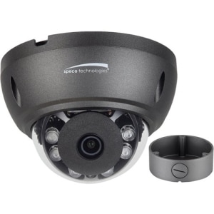 Speco HTD5TG 5MP HD-TVI IR Dome Camera with Included Junction Box, 2.8mm Lens, TAA Compliant, Dark Gray