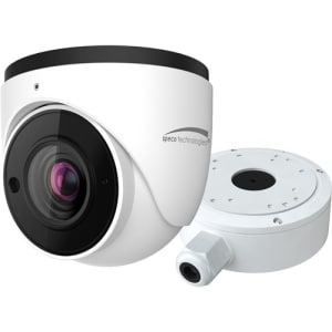 Speco H8T7M 8MP HD-TVI IR Turret Camera with Junction Box, 2.8-12mm Motorized Lens, White
