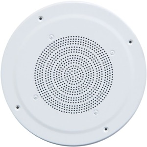 Speco G86T 86 Series 8" 70/25V Classic Grille In-Ceiling Speaker with Volume Control Knob, Off- White