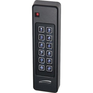 Speco ACSR62L ACS Series Mullion Keypad and Smart Card Reader, IP67 Compliant, Bluetooth Enabled, Black