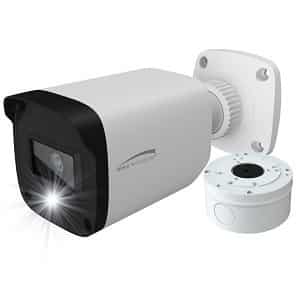 Speco H2LB1 2MP HD-TVI Bullet Camera with White Light Intensifier and Junction Box, 2.8mm Fixed Lens, White