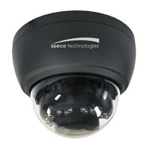 Speco HT5940TMB 2MP HD-TVI IR Dome Camera with Junction Box, 2.8-12mm Motorized Lens, Black