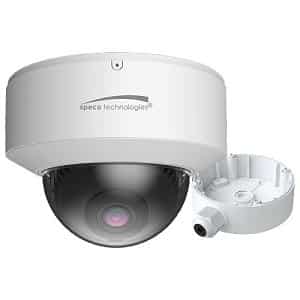 Speco O4D6N 4MP Dome IP Camera with Advanced Analytics and Junction Box, 2.8mm Fixed Lens, White