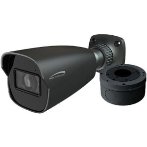 Speco O4FB1 Flexible Intensifier 4MP Bullet IP Camera with Advanced Analytics, 2.8mm Fixed Lens, NDAA Compliant, Dark Gray