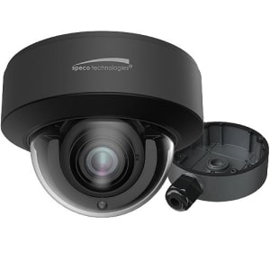 Speco O4FD1M Flexible Intensifier 4MP Dome IP Camera with Advanced Analytics, 2.8-12mm Motorized Lens, NDAA Compliant, Dark Gray
