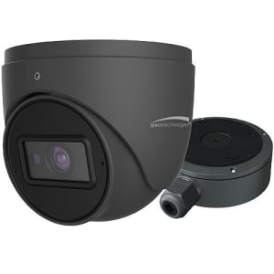 Speco O4FT1M Flexible Intensifier 4MP Turret IP Camera with Advanced Analytics, 2.8-12mm Motorized Lens, NDAA Compliant, Dark Gray