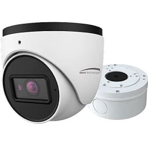Speco O4T7N 4MP Turret IP Camera with Advanced Analytics, 2.8mm Fixed Lens, White
