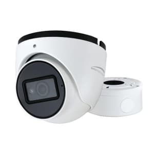 Speco O5T2 5MP Turret IP Camera with Advanced Analytics and Junction Box, 2.8mm Fixed Lens, NDAA Compliant, White (Replaces O5T1)