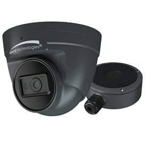 Speco O8FT1 Flexible Intensifier 4K IR Turret IP Camera with Advanced Analytics and Junction Box, 2.8mm Fixed Lens, Dark Gray