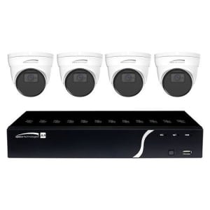 Speco ZIPN4T1 Analytic 5-Piece Surveillance Kit, (4) 5MP IP Cameras, (1) 4-Channel PoE NVR, 1TB HDD