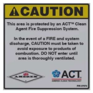 ACT Agent Cylinder caution label
