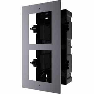 Hikvision DS-KD-ACF2/PLASTIC 2-Module Flush Mount Brackets for Modular Door Station, Plastic