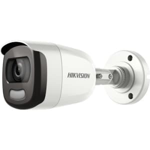 Hikvision DS-2CE12HFT-F TurboHD ColorVu 5MP Outdoor Bullet Analog Camera, 3.6mm Fixed Lens, White