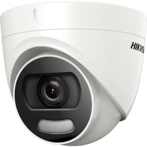 Hikvision DS-2CE72HFT-F TurboHD ColorVu 5MP Outdoor Turret Analog Camera, 3.6mm Fixed Lens, White
