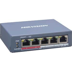 Hikvision DS-3E1105P-EI Smart Managed 4-Port PoE Switch, 100 Mbps, Blue