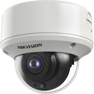 Hikvision DS-2CE59U7T-AVPIT3ZF TurboHD 5MP Ultra-Low Light Vandal Dome Analog Camera, 2.7-13.5mm Motorized Varifocal Lens, White