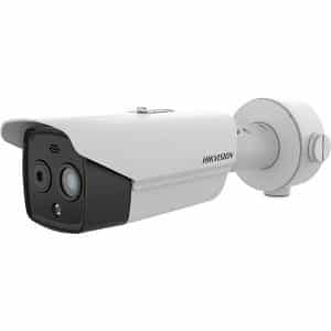 Hikvision DS-2TD2628-10/QA HeatPro Series Thermal and Optical Bi-Spectrum Bullet IP Camera, 9.7mm Lens, White, (Replaces DS-2TD2617-10/PA)