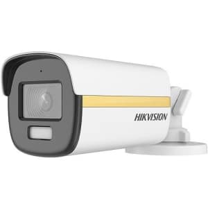 Hikvision DS-2CE12DF3T-FS ColorVu 2MP Audio Bullet Analog Camera, 2.8mm Fixed Lens, White