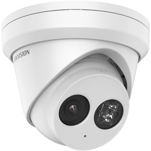 Hikvision DS-2CD2383G2-IU Value Series AcuSense 8MP Turret IP Camera with Built-In Microphone, 2.8mm Fixed Lens, White