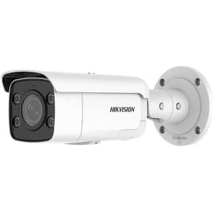 Hikvision DS-2CD2T87G2-LSU/SL ColorVu 8MP Strobe Light and Audible Warning Bullet IP Camera, 6mm Fixed Lens, White