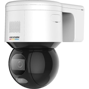 Hikvision DS-2DE3A400BW-DE Value Series ColorVu 4MP PT IP Camera with Built-In Microphone and Speaker, 4mm Lens, White
