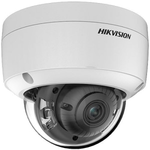 Hikvision DS-2CD2147G2-LSU Performance Series ColorVu 4MP Outdoor Dome IP Camera with Built-In Microphone, 4mm Fixed Lens, White