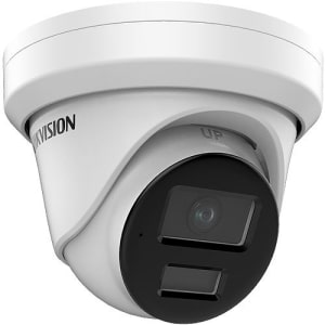 Hikvision DS-2CD2323G2-IU Value Series AcuSense 2MP WDR Turret IP Camera with Built-In Microphone, 4mm Fixed Lens, White