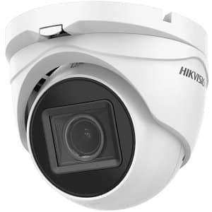 Hikvision DS-2CE79H0T-IT3ZF TurboHD 5MP IR Turret Camera, 2.7-13.5mm Motorized Varifocal Lens, White