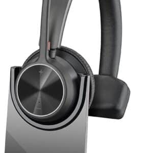 Poly - Voyager 4310 UC Wireless Headset + Charge Stand (Plantronics) - Single-Ear Headset w/Mic - Connect to PC/Mac via USB-A Bluetooth Adapter, Cell Phone via Bluetooth -Works with Teams, Zoom &More
