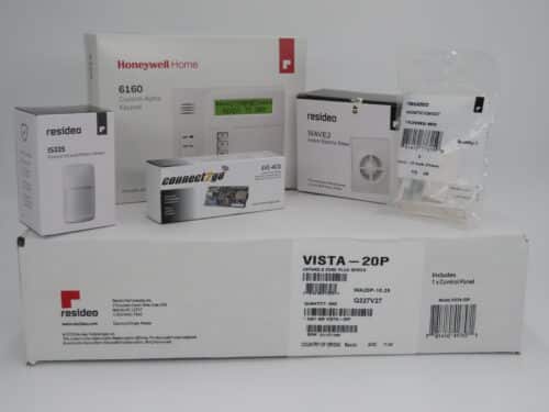 Honeywell Vista 20P Hardwired Self Monitoring Kit with a 6160 Keypad, One IS335 Motion Sensor, One EVL-EZ Envisalink, Three 7939WG Contacts, and a Wave2 Siren