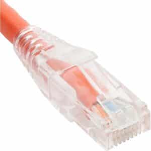 ICC ICPCST03OR CAT6 Clear Slimline Boot Patch Cord, 3', Orange