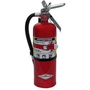 Amerex B500T ABC Dry Chemical Fire Extinguisher with Aluminum Valve and Vehicle Bracket, 5 lb.