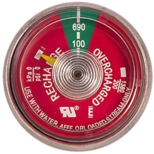 100 psi. Pressure Gauge, Seal & Pull Pin For Water Pressure Fire Extinguishers, Model: GSPP, Outdoor & Hardware Store