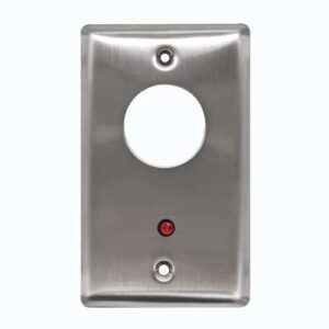 Camden CM-1200-7024 Key Switch, SPST Momentary, N/O, Red 24V LED Mounted On Faceplate