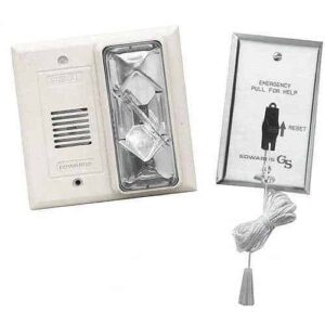 Edwards Signaling CFA Series Call for Assistance Kit, neutral white color, fits single gang box, 120AC, 0.115A, 150 candela, clear lens