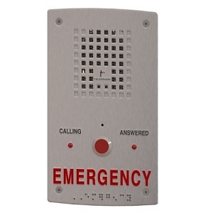 Honeywell Area of Refuge HON-AOR-CSE-NM Analog AOR Station with EMERGENCY Signage, no Mount