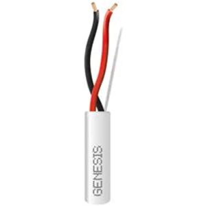 Genesis 52505501 16/2 Stranded Riser Speaker Cable, Unshielded, CL3R, CMR, FT4, Sunlight Resistant, 500' (152.4 m), REELEX Pull Box, White
