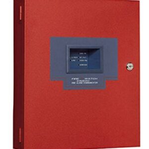 Fire-Lite 411UDAC Fire-Watch Stand-Alone Slave Fire Alarm Communicator, Dual-Line, 4-Channel, Red Cabinet