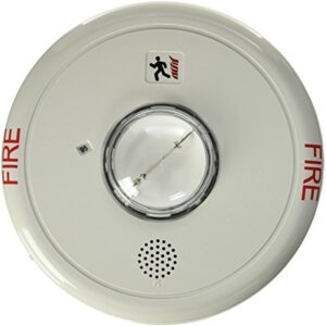 Kidde EGCF-HDVMH Genesis Ceiling/Wall Horn-Strobe, Selectable High Candela, "FIRE" Marking, White