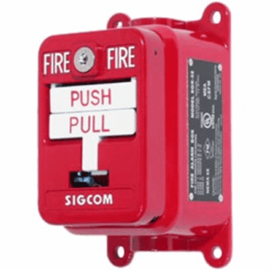 SigCom SGX-32SK1-SC SGX32 Series Explosion Proof Manual Pull Station, Dual Action, DPDT, Red