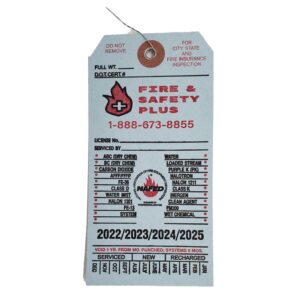 Fire Extinguisher Certification Tag (Current Year)