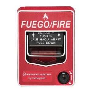 Fire-Lite W-BG12LXSP SWIFT Wireless Addressable Dual-Action Manual Pull Station with Key-lock Reset, Spanish "FUEGO"