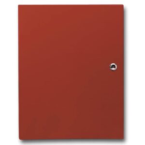 Honeywell Home V32FBPT VISTA Partitioned Light Commercial Fire and Burglary Alarm Control Panel in Large Red Cabinet with External Transformer